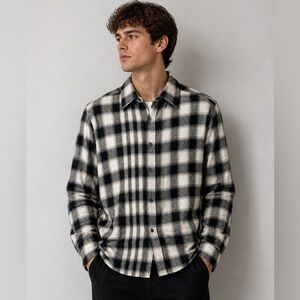 Central Park Men’s Flannel Shirt sz L Plaid Cotton NEW #H935